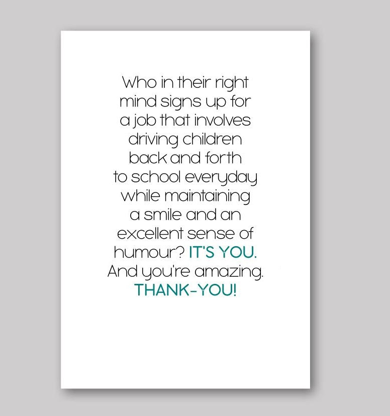 Bus Driver Thanks - What She Said Creatives