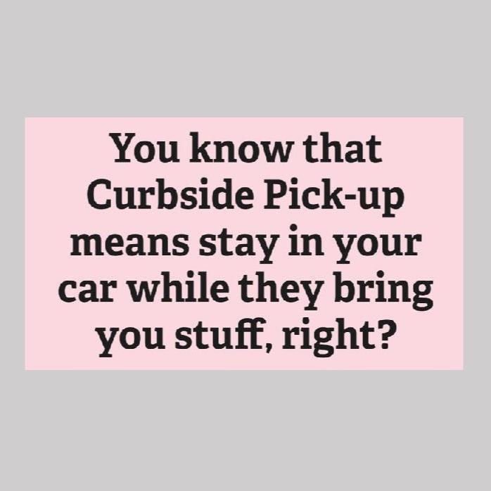 Curbside PickUp Parking Cards - What She Said Creatives