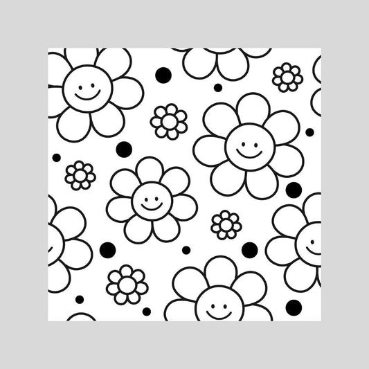 happy flowers gas tank door car decal vinyl fuel door decal colorful floral design