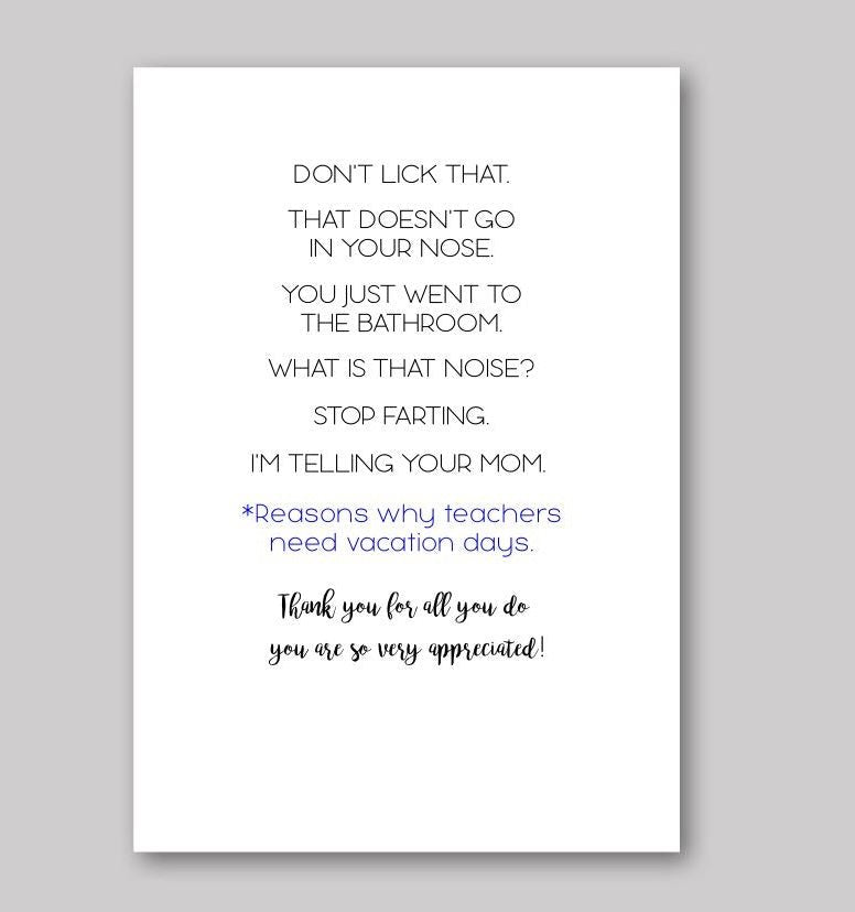 Teacher Vacation - What She Said Creatives