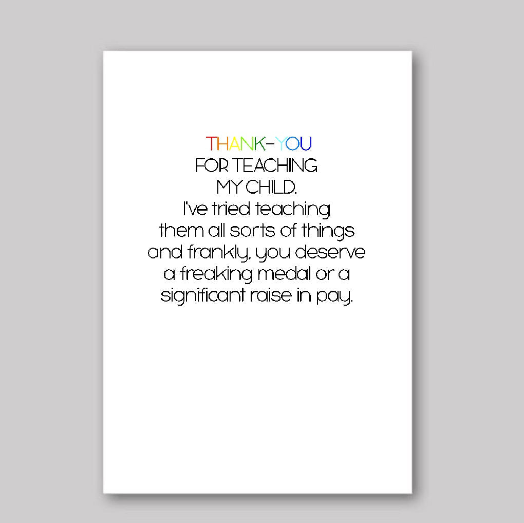 Thank - You for Teaching - What She Said Creatives
