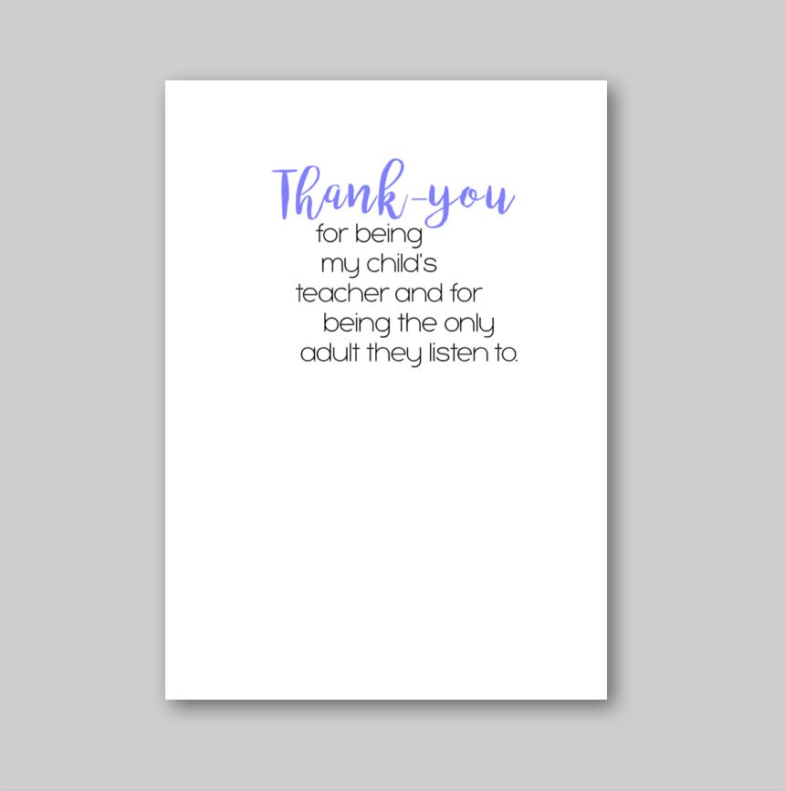 Thank - You Teacher - What She Said Creatives
