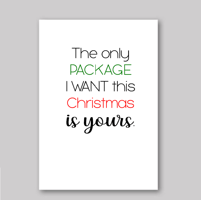 The Only Package I Want - What She Said Creatives