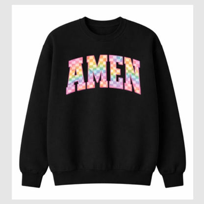 Amen Christian Crewneck Sweatshirt | Faith Sweatshirt - What She Said Creatives