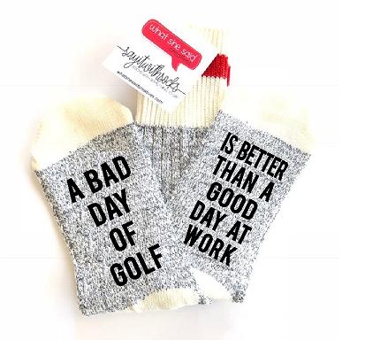 Bad Day of Golf Socks - What She Said Creatives