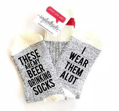 Beer Drinking Socks - What She Said Creatives