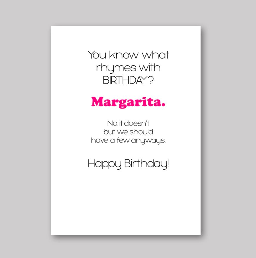 Birthday Margarita - What She Said Creatives