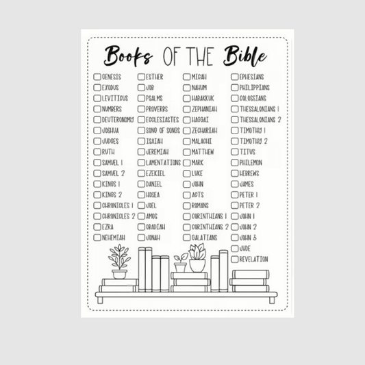 Books of the Bible Checklist Sticker | Bible Reading Tracker - What She Said Creatives