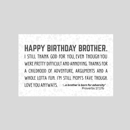 Funny Christian Birthday Card for Brother