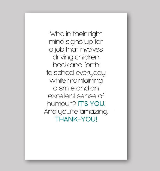 Bus Driver Thanks - What She Said Creatives