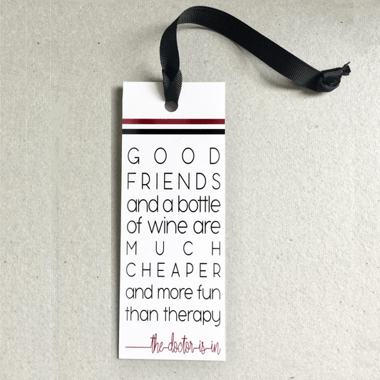 Cheaper Than Therapy Wine Tag - What She Said Creatives