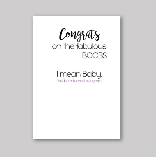 Congrats on Boobs - What She Said Creatives