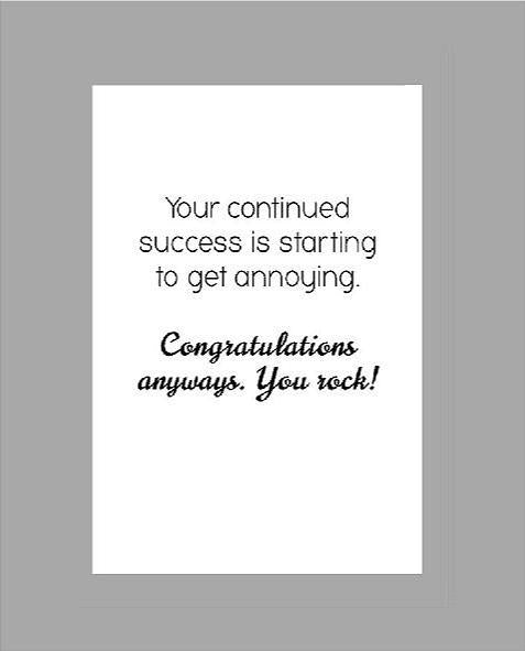 Congrats on Success - What She Said Creatives