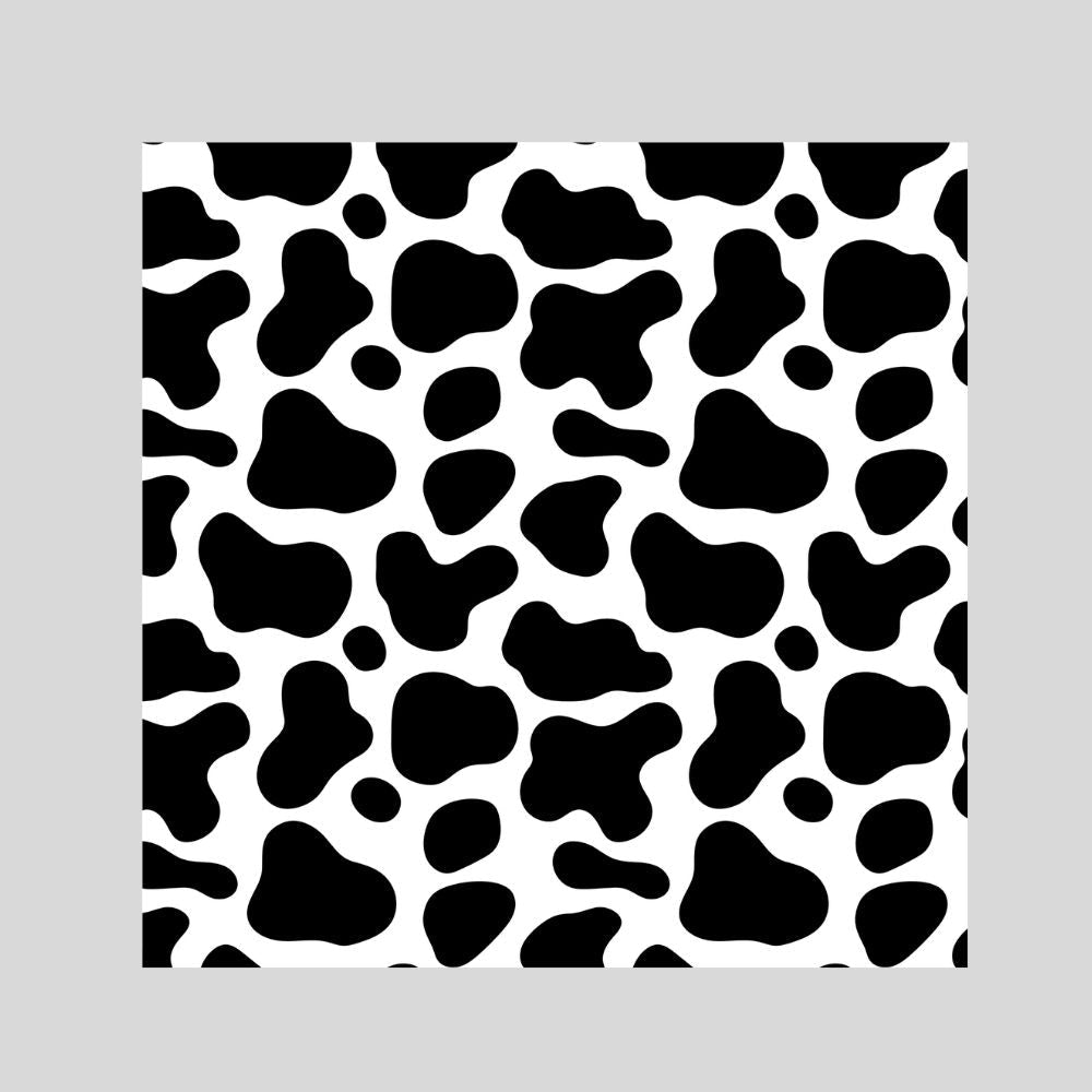 cow print gas tank door car decal vinyl fuel door decal black and white pattern