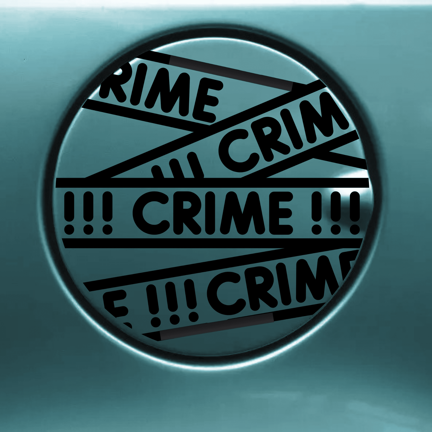 crime scene gas tank door car decal vinyl fuel door decal humorous design applied to vehicle exterior