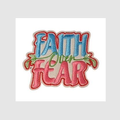 Faith Over Fear Christian Iron-On Patch