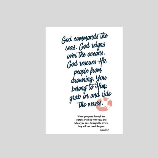 God Rescues His People - Christian Encouragement Card - What She Said Creatives