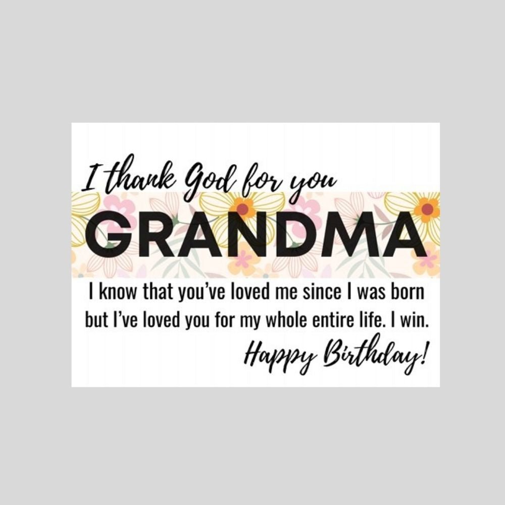 Grandma Birthday Card – Funny Christian Birthday Card for Grandma - What She Said Creatives