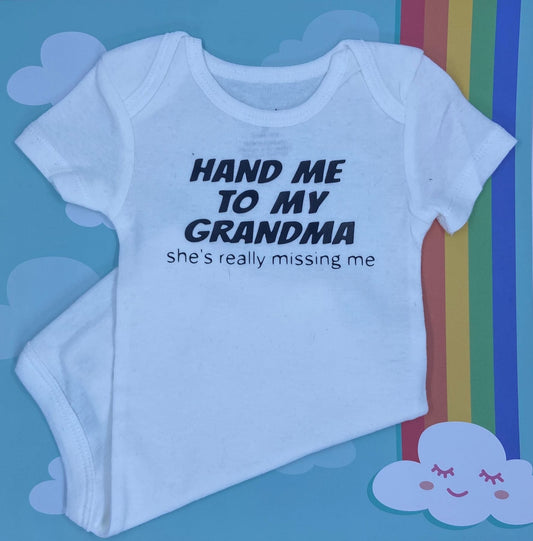 Hand Me To Grandma Onesie - What She Said Creatives