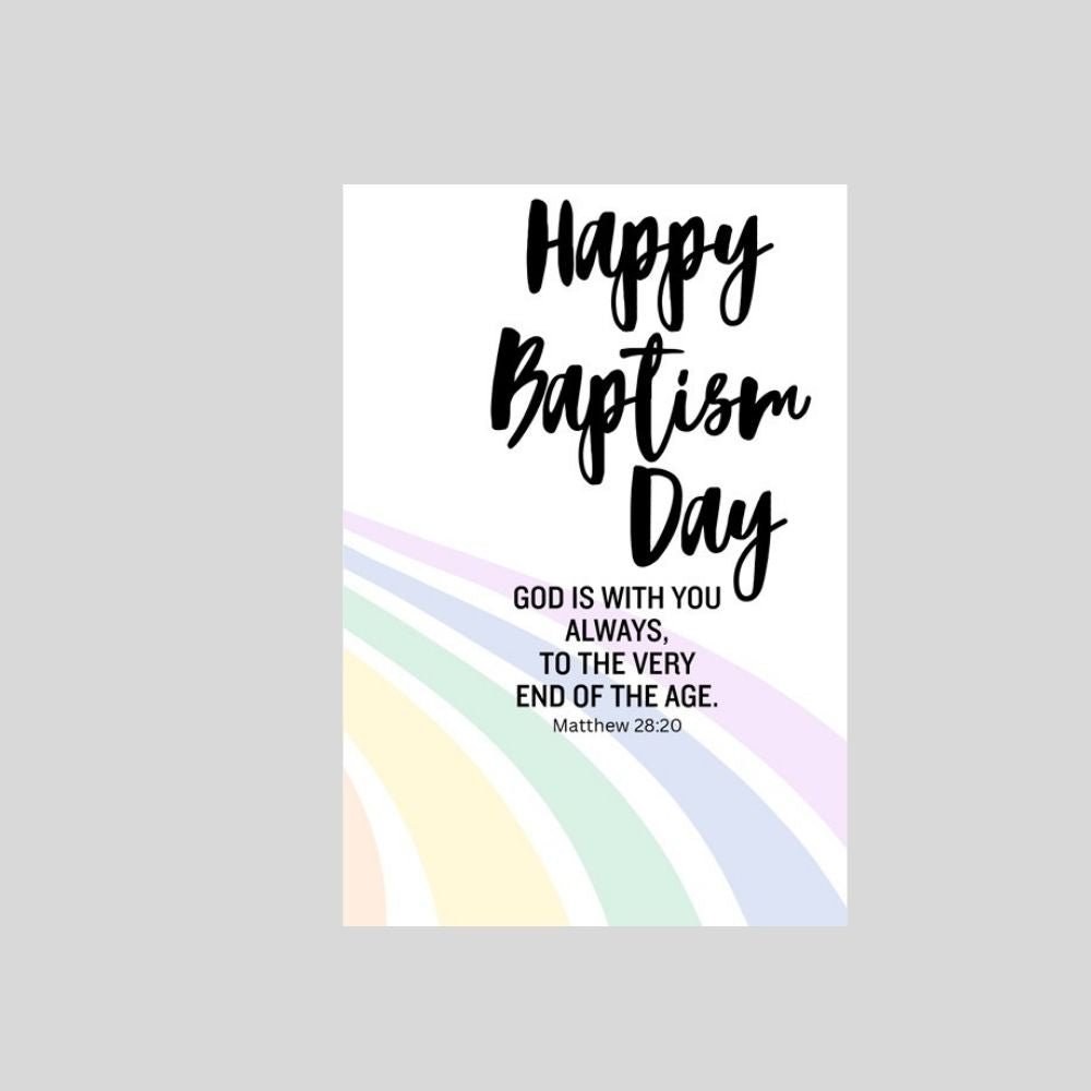 Happy Baptism Day Card – Christian Baptism Greeting Card - What She Said Creatives