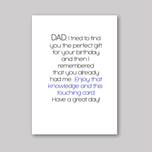 Happy Birthday Dad - What She Said Creatives