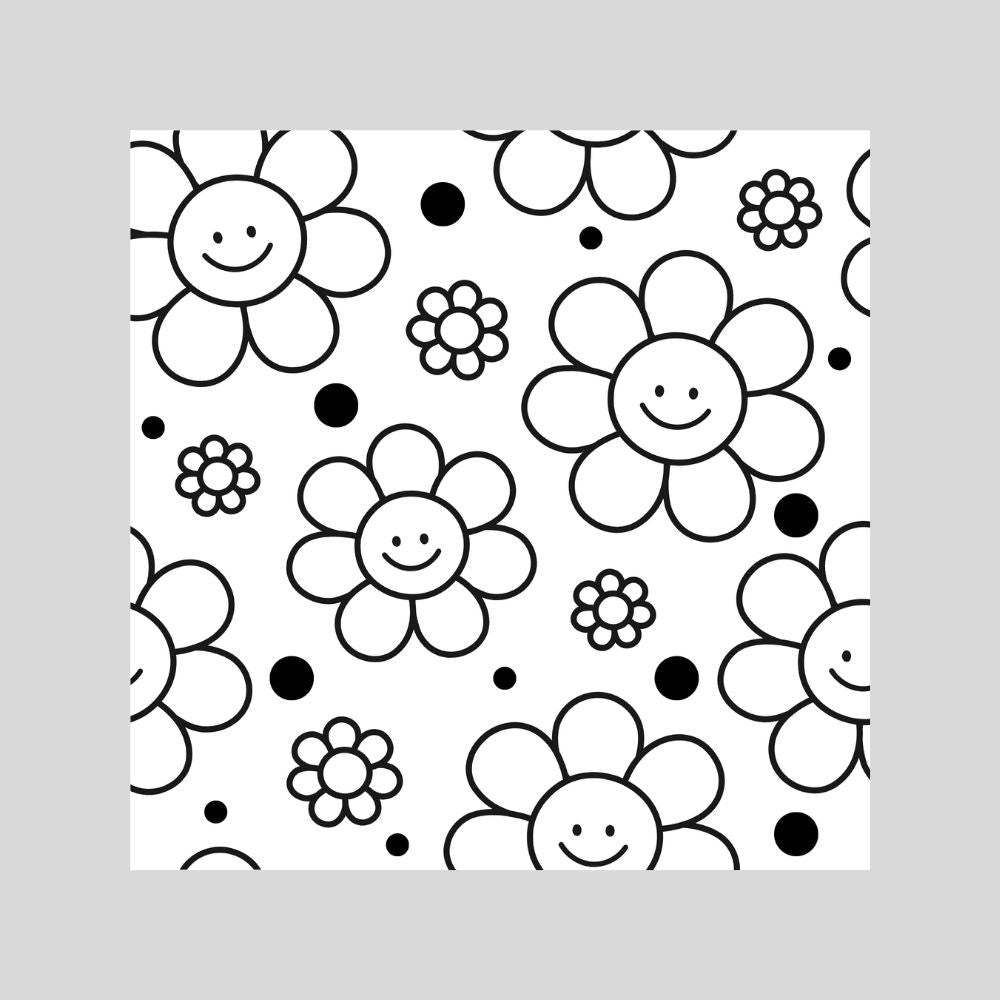 happy flowers gas tank door car decal vinyl fuel door decal colorful floral design
