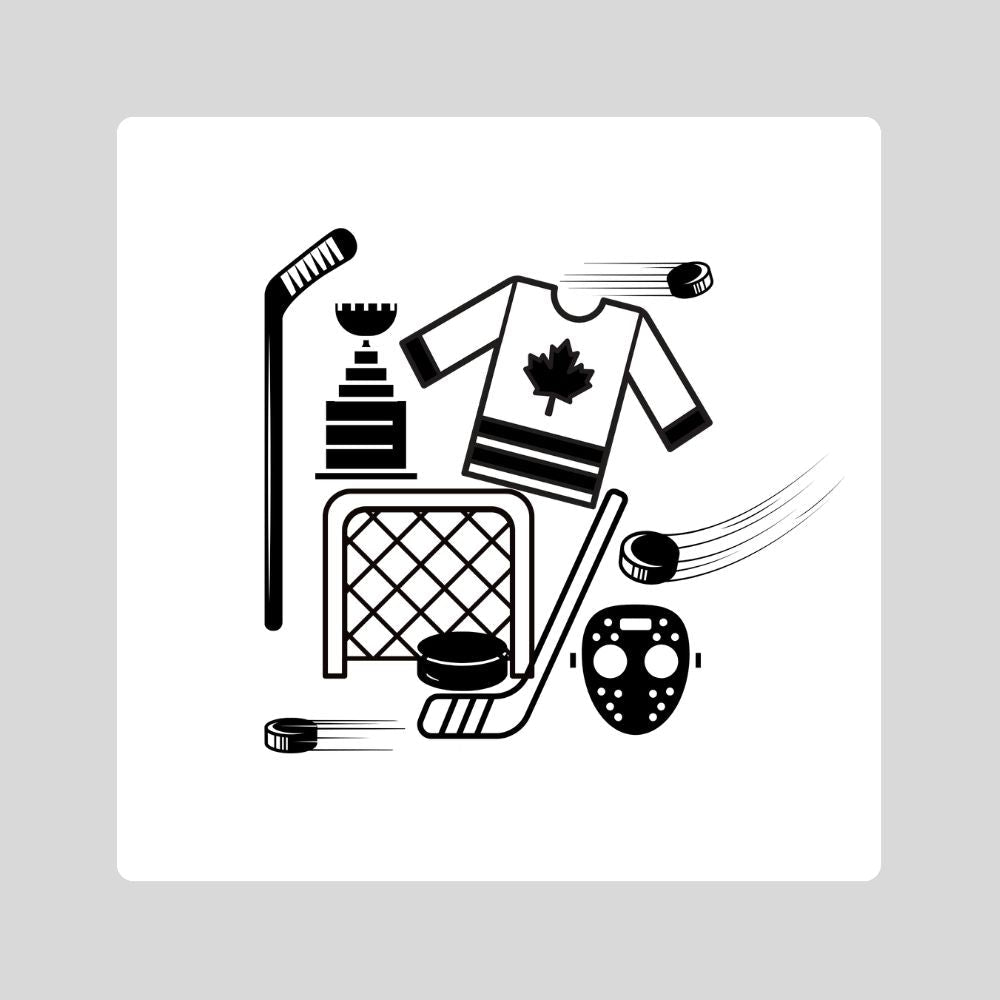 hockey life gas tank door car decal vinyl fuel door decal hockey design