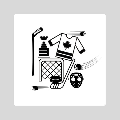 hockey life gas tank door car decal vinyl fuel door decal hockey design