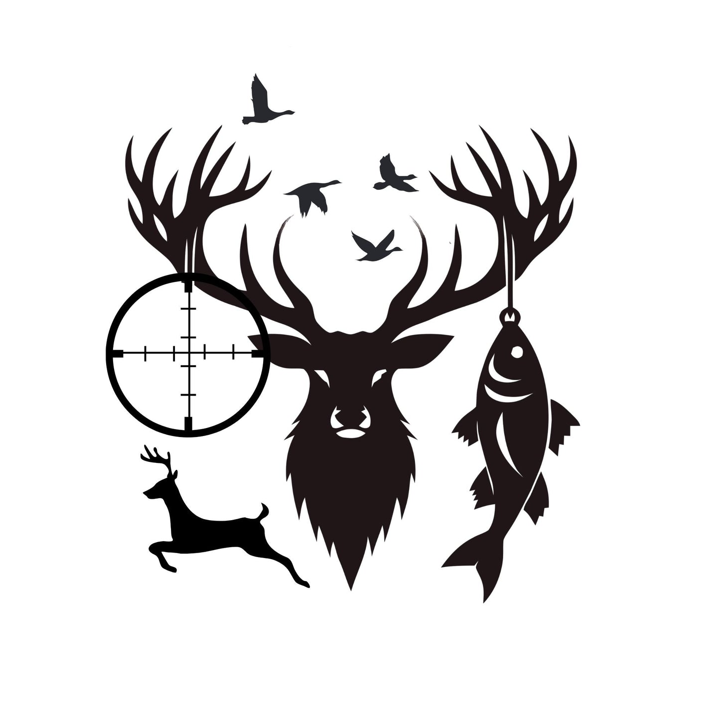 hunting life gas tank door car decal vinyl fuel door decal outdoor hunting design