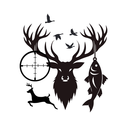 hunting life gas tank door car decal vinyl fuel door decal outdoor hunting design