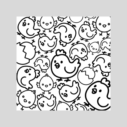 little chickens gas tank door car decal vinyl fuel door decal cute chicken design