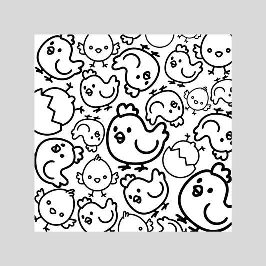 little chickens gas tank door car decal vinyl fuel door decal cute chicken design