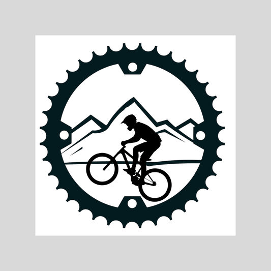 mountain biking gas tank door car decal vinyl fuel door decal MTB design