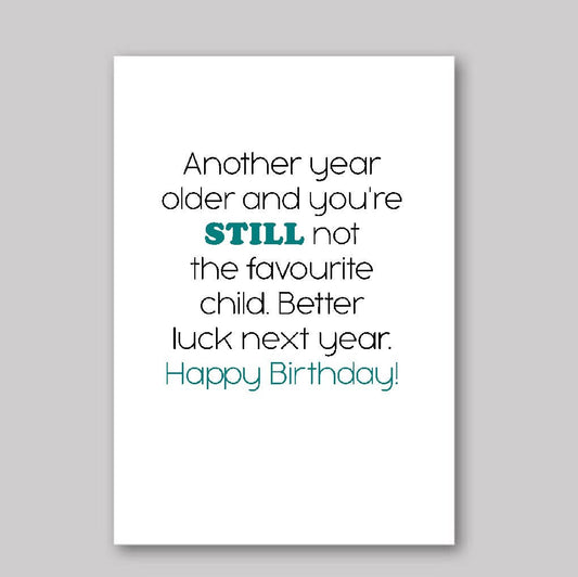 Not The Favourite Child - What She Said Creatives