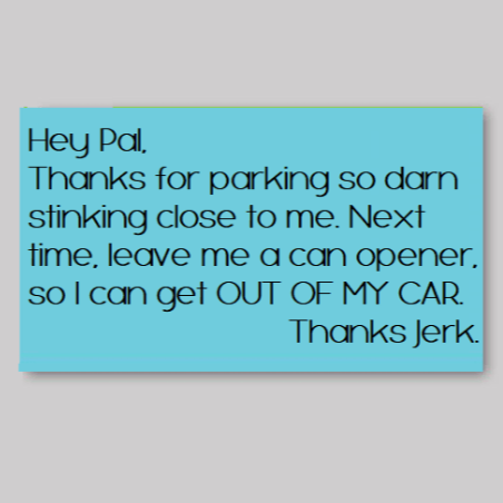 Parking Can Opener Parking Cards - What She Said Creatives