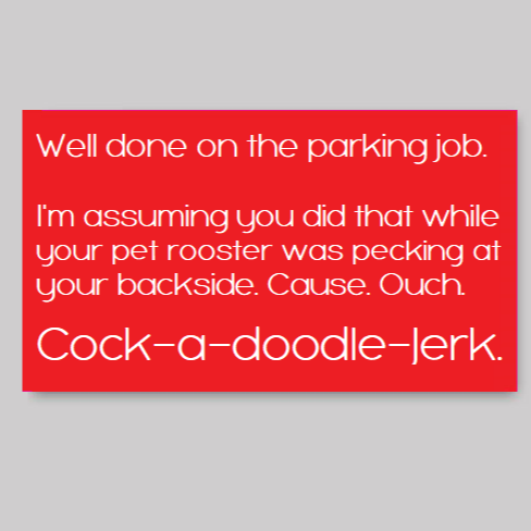 Parking Ouch Parking Cards - What She Said Creatives