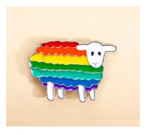 Rainbow Sheep Pin - What She Said Creatives