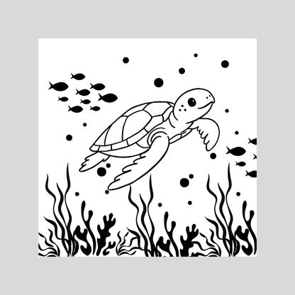 sea turtle gas tank door car decal vinyl fuel door decal ocean turtle design