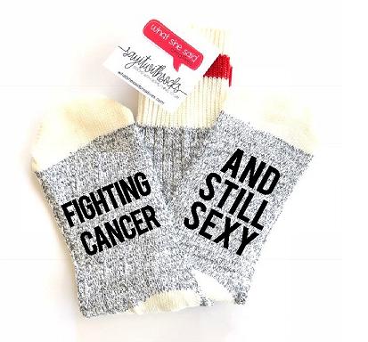 Sexy Cancer Fighter Socks - What She Said Creatives