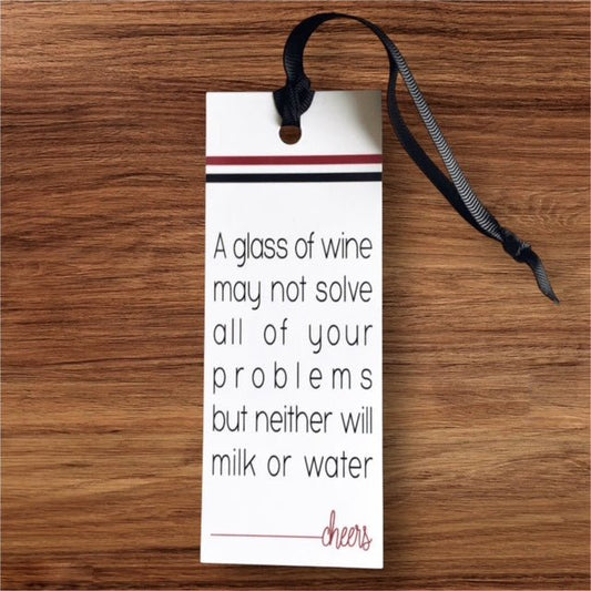Solve Your Problems Wine Tag - What She Said Creatives