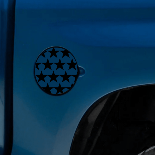 stars gas tank door car decal vinyl fuel door decal star pattern design applied to vehicle exterior