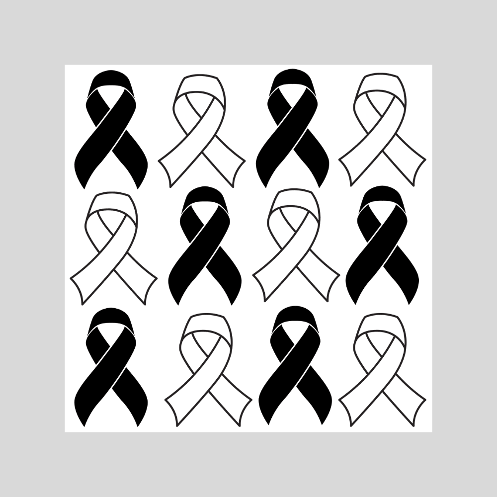 support ribbons gas tank door car decal vinyl fuel door decal awareness ribbon design