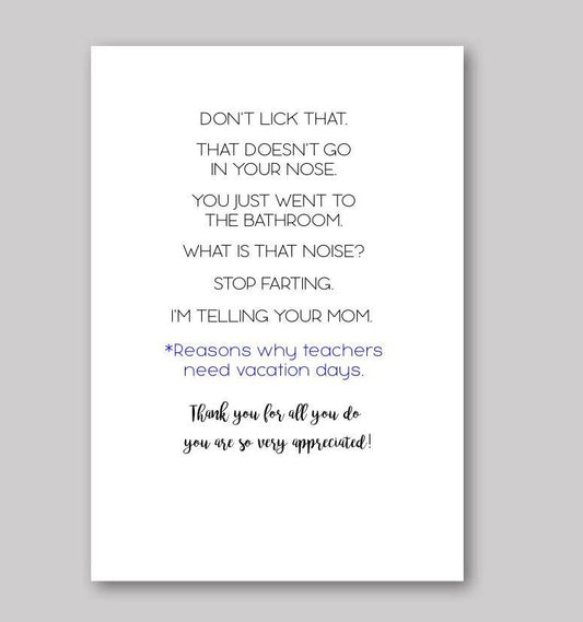 Teacher Vacation - What She Said Creatives