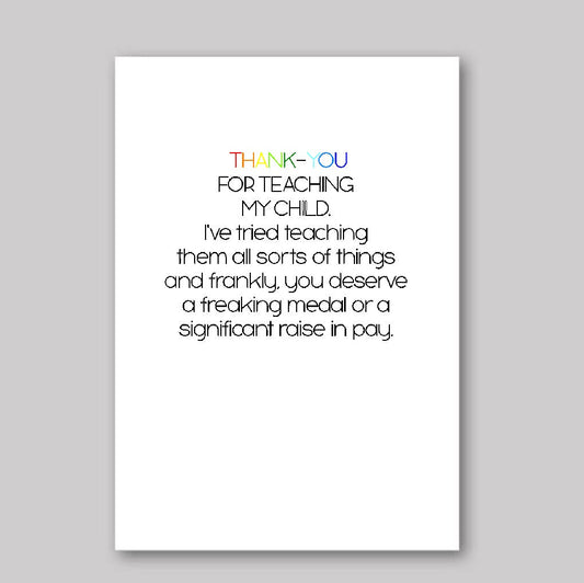 Thank - You for Teaching - What She Said Creatives