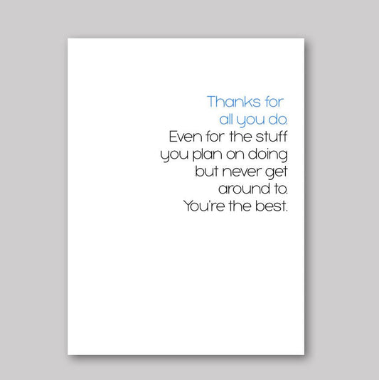 Thanks for All You Do - What She Said Creatives